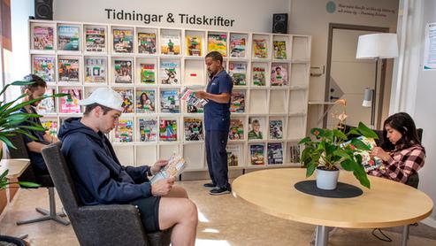 Bibliotek, USÖ, Böcker, bok, låna, tidningar