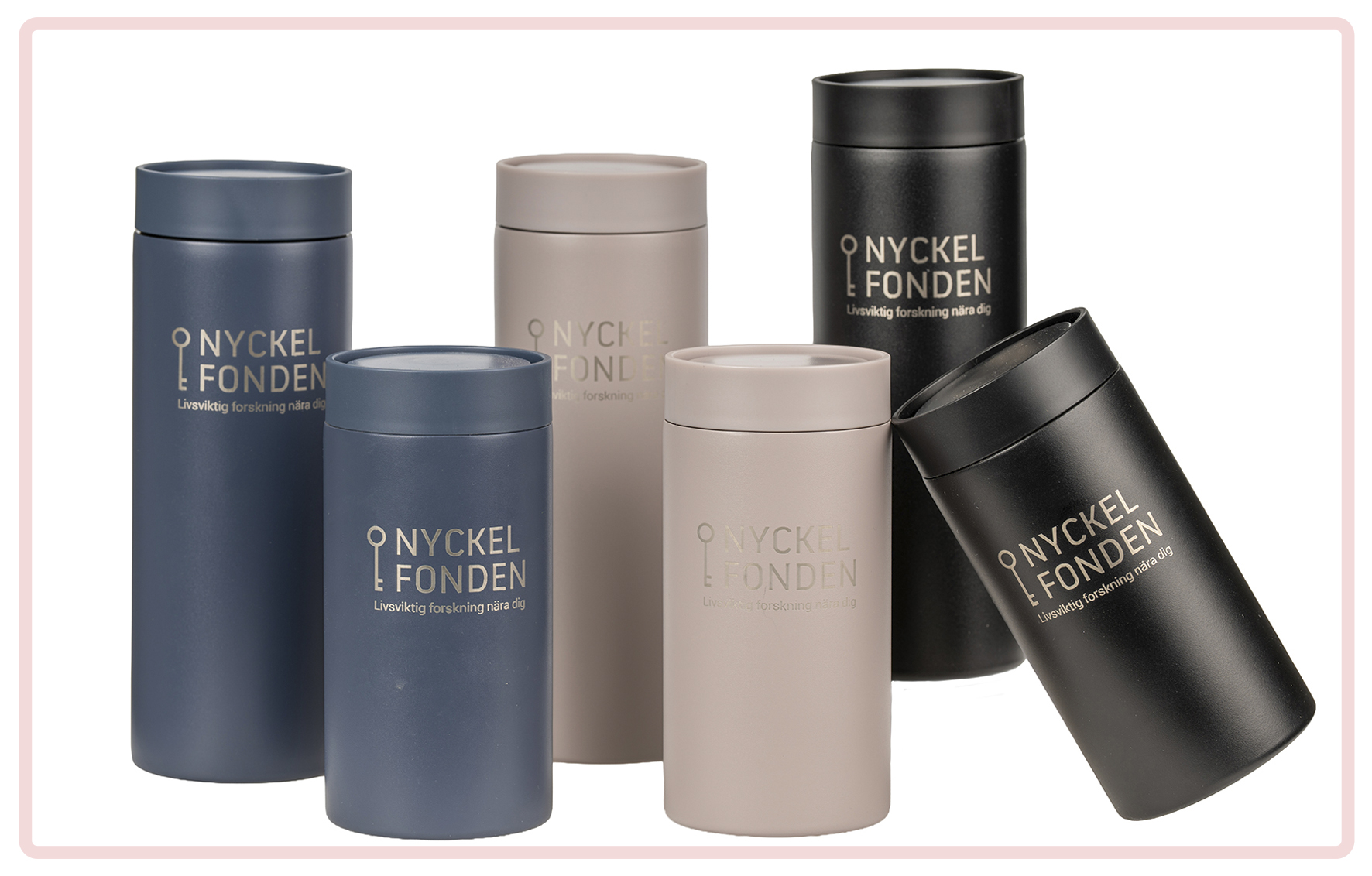 Termossmugg med Nyckelfondens logotyp